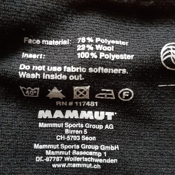 Mammut Go Warm Symbitech 3/4 Length Wool Blend Baselayer Pant Black Size XXL - Picture 7 of 9